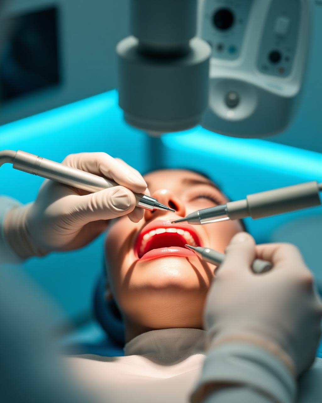 Dentista al lavoro